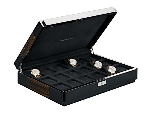 Vantage case 18 open watches exposed with brown wood — BUBEN&ZORWEG